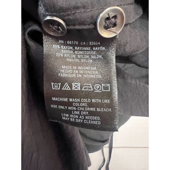 Maeve Grey Maxi Dress Button Up Size 4 Collar Long Sleeves Timeless - Picture 4 of 5